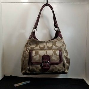 COACH Campbell Signature HOBO W/ Matching Accordion Zip Wallet